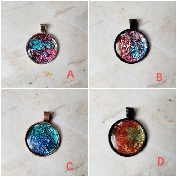 Alcohol ink art jewelry, alcohol ink pendant, alcohol ink on foil, original art jewelry, alcohol ink pendant, alcohol ink necklace