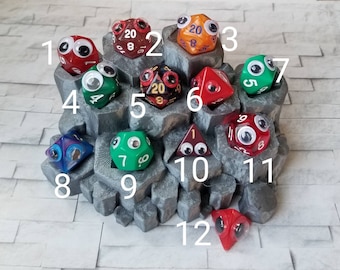Dice Wardens, dice jail guards, emotional support dice, adopt a die, pet dice, googly eye dice, funny dice, gag gift, happy dice, nerd gift