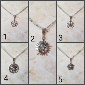 Pentagram pendants, pentagram jewelry, pagan jewelry, witch necklace, witch pendant, supernatural pendant, vine pentagram, stainless steel