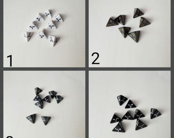 Individual d4 die, ONE single d4 dnd die, polyhedral gaming dice, DnD dice, RPG dice, D and D dice, spare dice, spare d4 dice,  extra d4 die