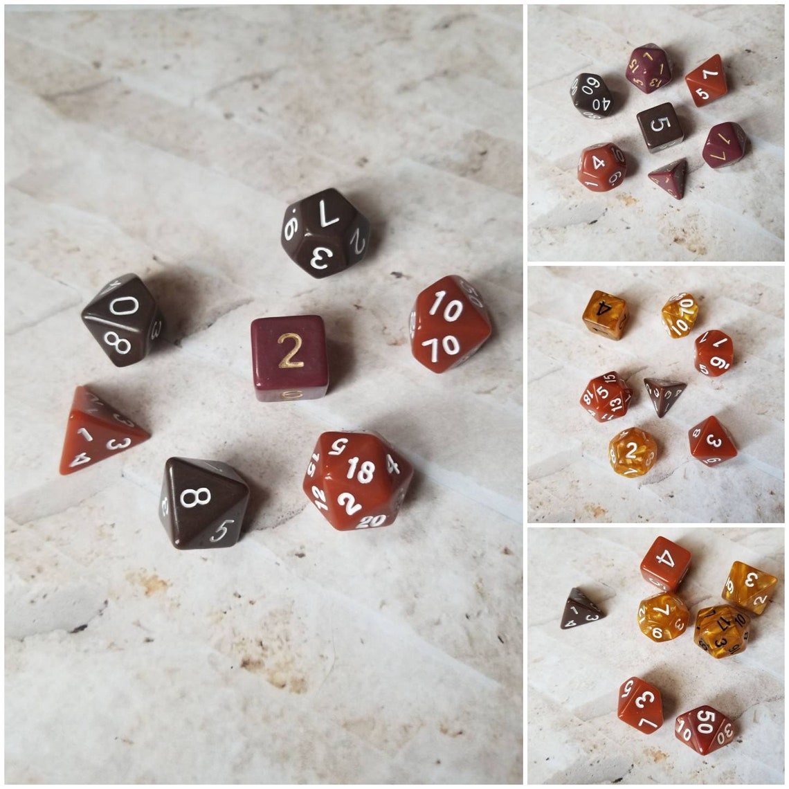 Chocolateinspired 16mm dice sets candy dnd dice sets themed Etsy