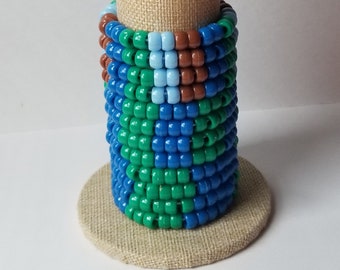 Pulseiras Kandi para o Dia da Terra, pulseiras de miçangas variadas, pulseiras da amizade, pulseiras, pulseiras da moda, pulseiras da amizade Gaia