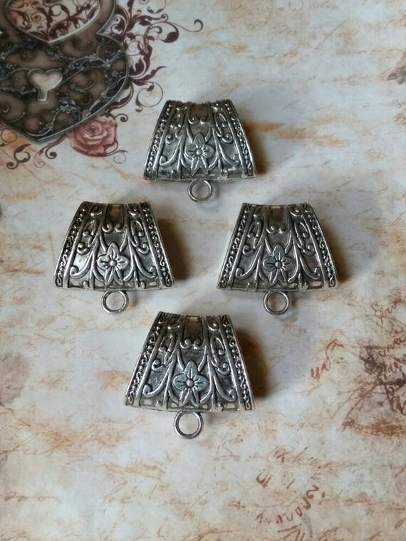 DESTASH scarf bails, destash scarf jewelry, silver-toned metal, heavy-duty, double sided, solid, destash scarf accessories, scarf bail