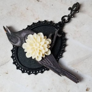 Dead raven necklace, dead raven pendant, Goth jewelry,  Emo jewelry, Goth necklace,  raven pendant, mourning jewelry, un-Valentine&#39;s day
