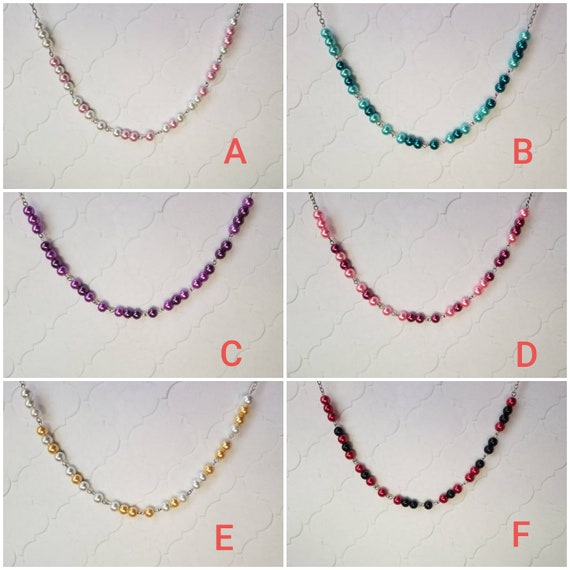 SCREW TRUMP necklace, Screw Trump Morse code necklace, Morse code necklace, silver tone, glass pearls, Anti-Trump jewelry, choice of six