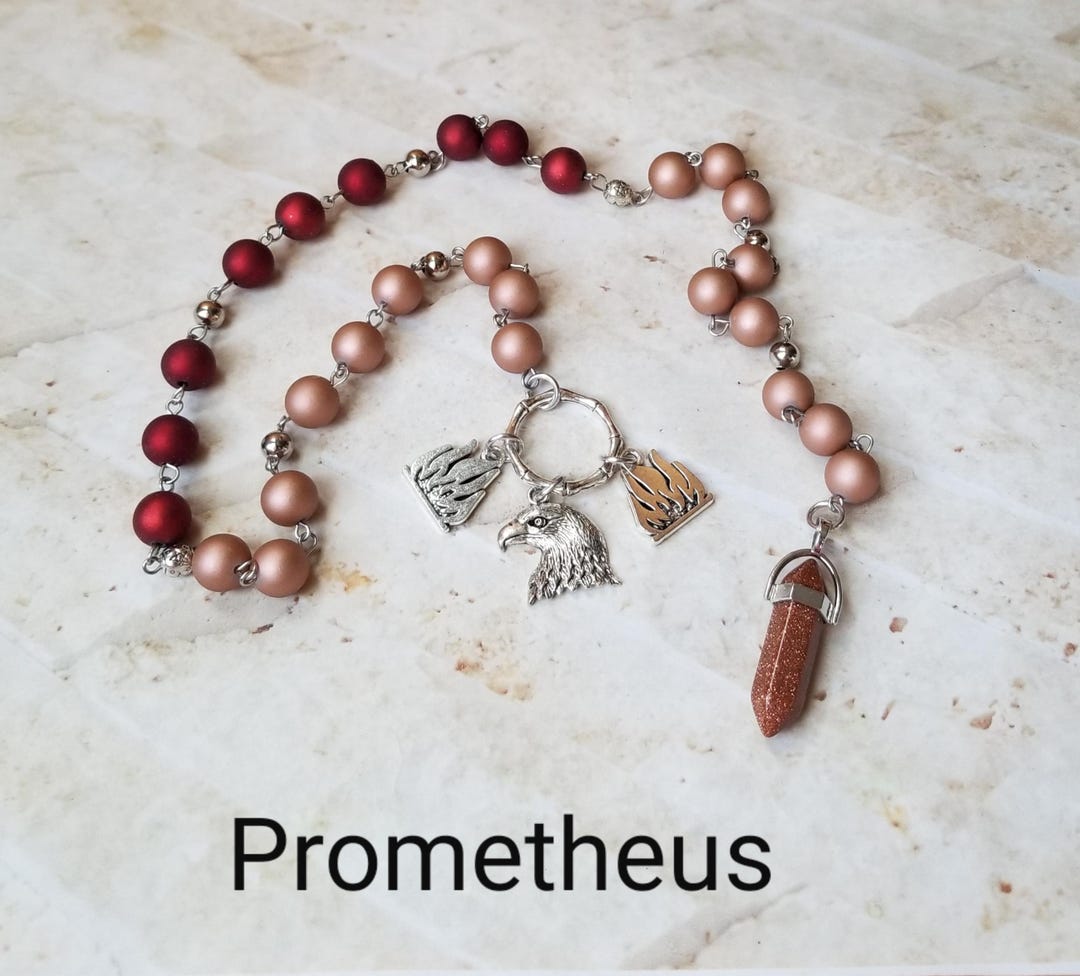 Prometheus Prayer Beads, Greek God Prayer Beads, Hand-wired, Beautiful ...