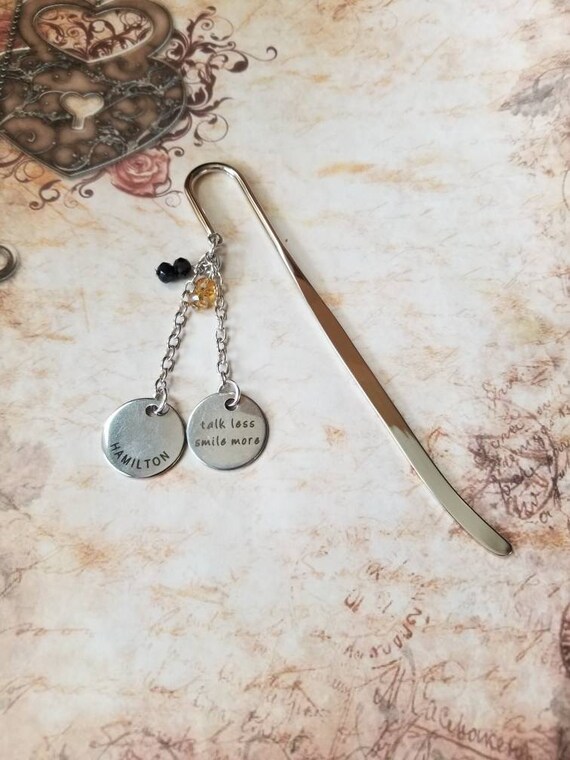 Hamilton bookmark, Hamilton musical, silver bookmark, Hamilton theatre bookmark, Hamilton musical bookmark, Broadway play, Hamilton gift