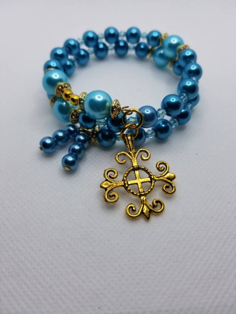 Anglican Prayer Bead Bracelet Memory Wire Bracelet Beaded Etsy