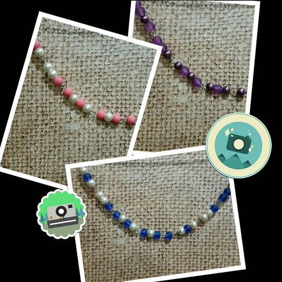 F**K TRUMP necklace, f*** Trump Morse code necklace, Morse code necklace, silver tone, glass pearls, frosted glass, choice of three