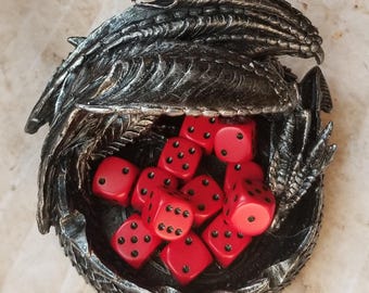 Individual Chessex red and  black d6 die, extra 16mm d6 dnd dice, polyhedral gaming dice, DnD dice, RPG dice, spare dice, spare d6 die,