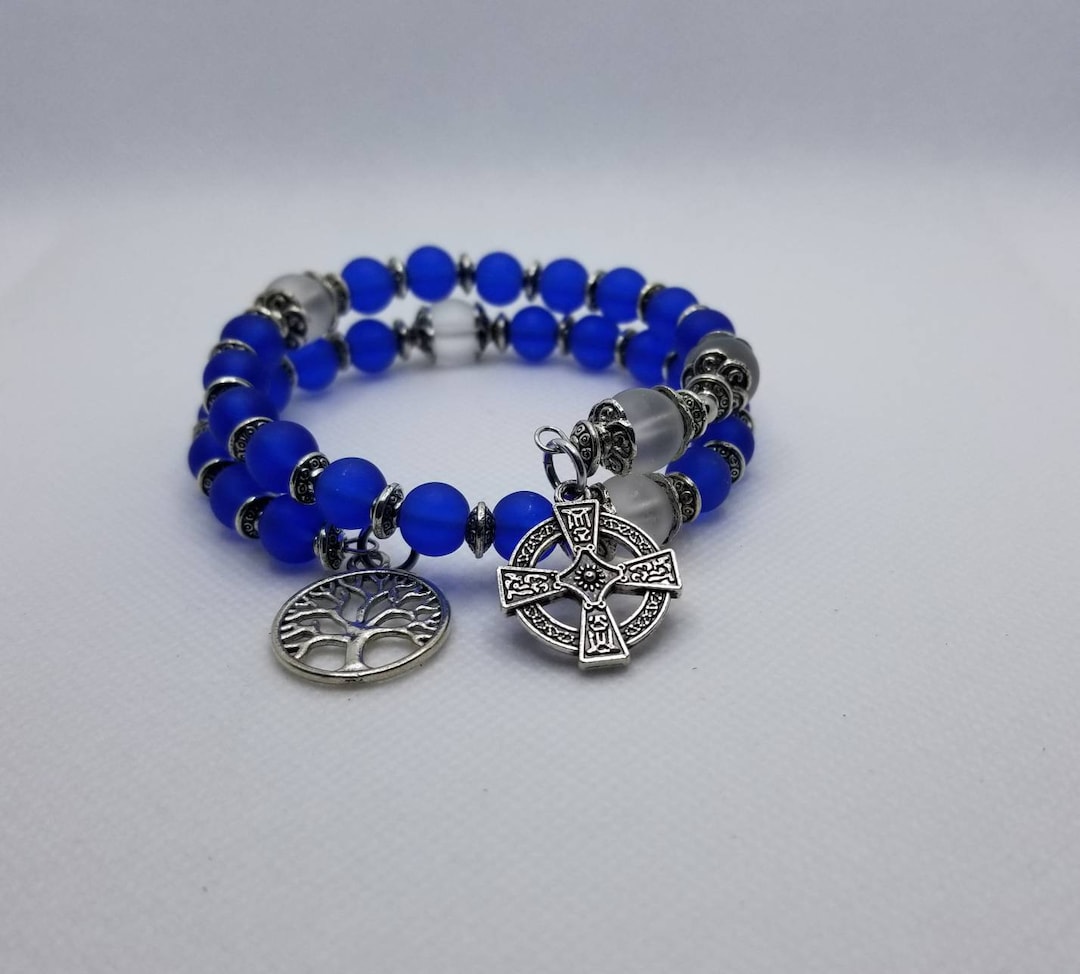 Anglican Prayer Bead Bracelet Memory Wire Bracelet Beaded Etsy UK