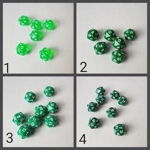 ONE individual d20 dnd die, single polyhedral gaming die, DnD dice, RPG dice, D and D dice, spare die, spare d20 dice, single die