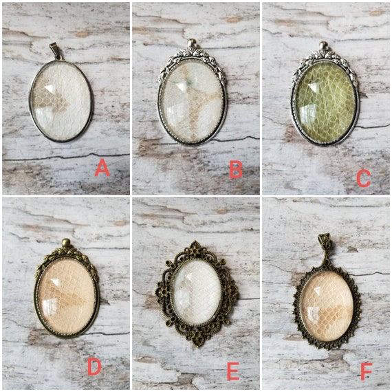 Snake shed jewelry, snake shed pendant, snakeskin necklace, cruelty free snake sheds, Ball python shed, Spider Fire Ball Python pendant