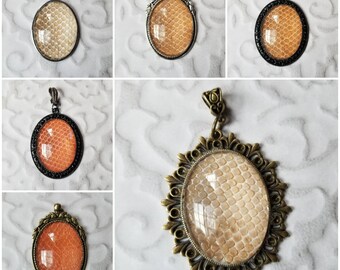 Snake shed jewelry, snake shed pendant, snakeskin necklace, cruelty free snake sheds, Ball python shed, Champagne Ball Python pendant