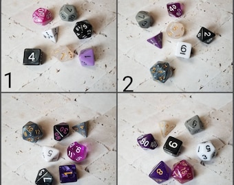 Demisexual or Asexual flag 16mm dnd dice, hand chosen, curated set of polyhedral gaming dice, DnD dice set, RPG dice, LGBTQ dice