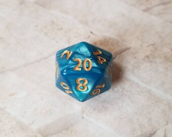 Set Di 7 Dadi RPG In Verde Perla - D4, D6, D8, D10, D12, D20 E D00-90 Per Giochi Di Ruolo