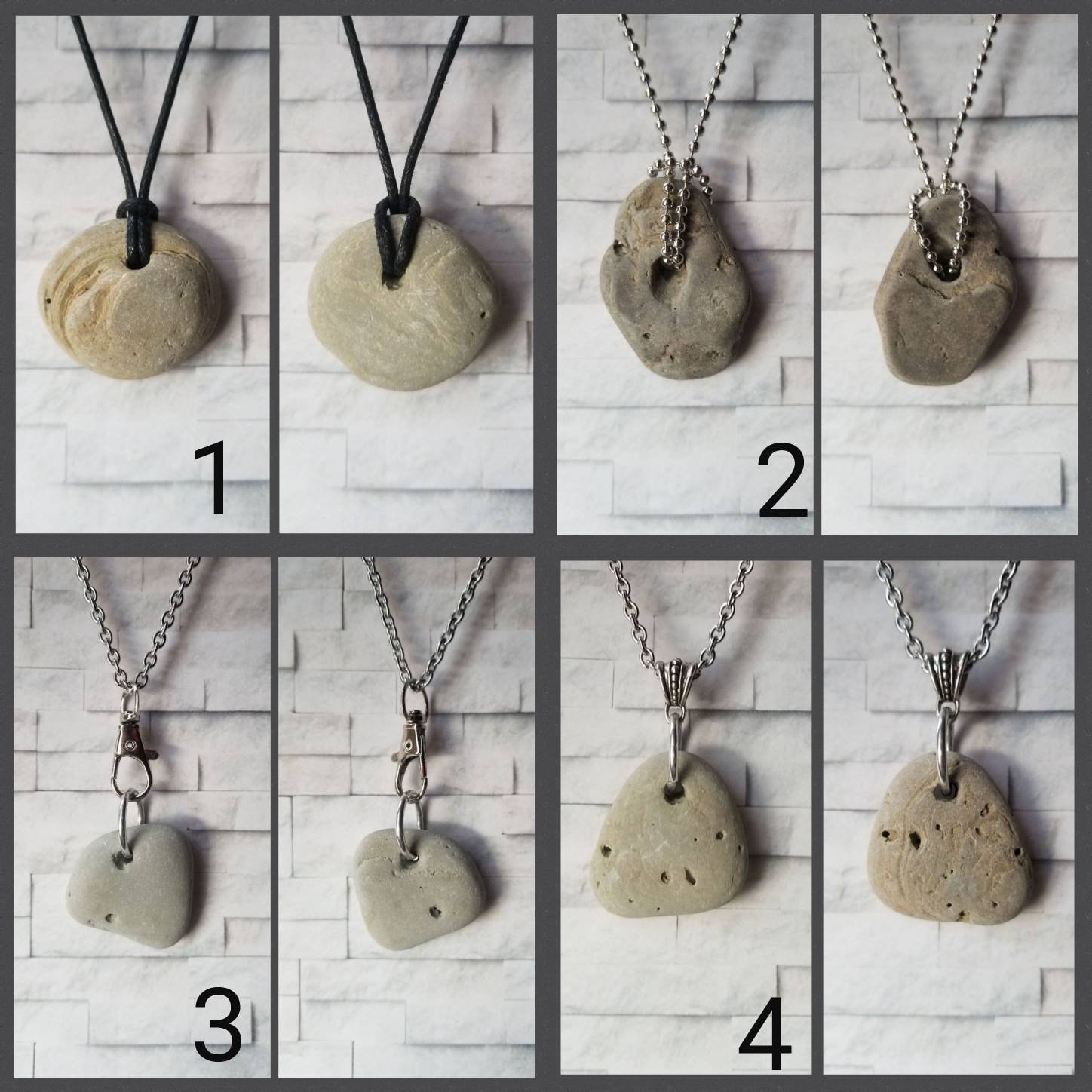  12 piezas de joyería de cabello con colgante de piedra