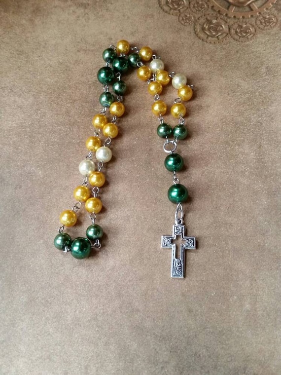Anglican prayer beads, Methodist rosary, Protestant prayer beads, Episcopal rosary, stainless steel, Daffodils in Spring, unique prayer bead