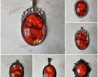 Alcohol ink art jewelry, alcohol ink pendant, alcohol ink on glass, original art jewelry, alcohol ink pendant, alcohol ink necklace