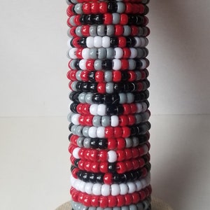 Red, white, gray and black Kandi bracelets, mixed bead bracelets, friendship bracelets,  bracelets, fashion bracelets, grab bag