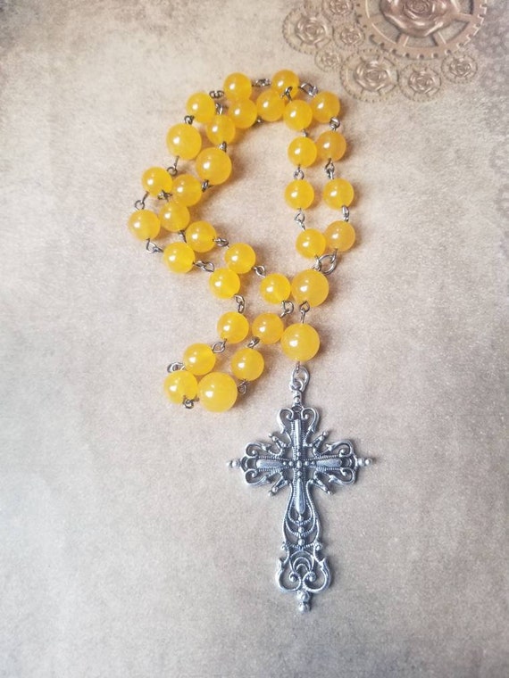 Anglican Prayer Beads, Episcopal, Methodist, Protestant, Gunmetal