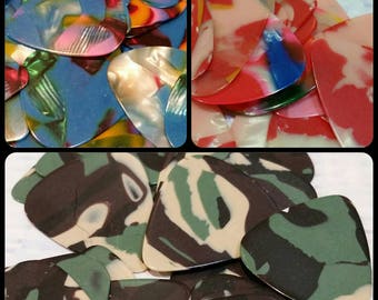 Destash, guitar picks, plectrums, patterned  guitar picks  x 20, generic