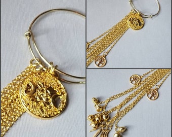 Witch bells, gold witch bells, faerie bells, protection bells, witches protection bells, bells for doors, witches bells