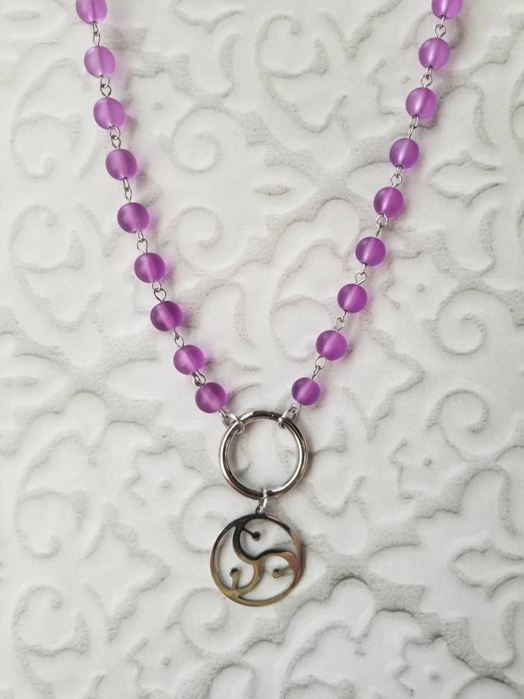 O Ring Day Collar, Discreet Day Collar, Symbolic Jewelry, BDSM Collar