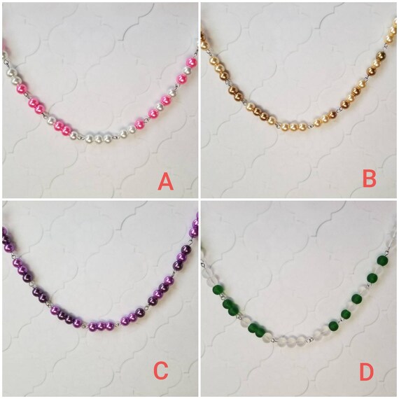 TRUMP SUCKS necklace, Trump sucks Morse code necklace, Morse code necklace, silver tone, glass pearls, anti-Trump jewelry, cultured glass