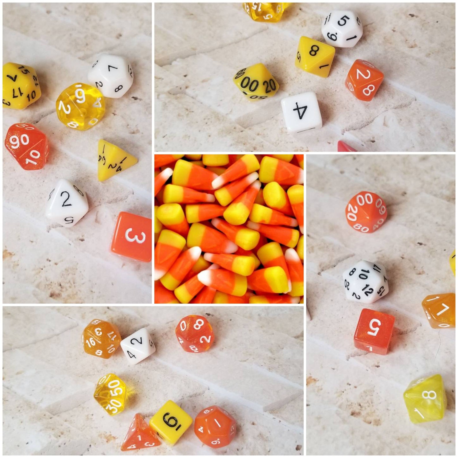 Candy Corn inspired 16mm dice sets dnd dice sets themed hand Etsy