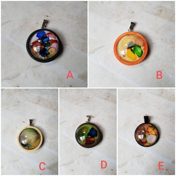Alcohol ink art jewelry, alcohol ink pendant, alcohol ink on glass, original art jewelry, alcohol ink pendant, alcohol ink necklace