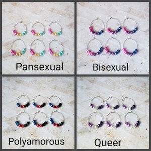 Wine charms x 6, glass markers, wine charms, cup charms, bottle charms, wine glass charms, beverage markers, Pride wine charms, 4 choices