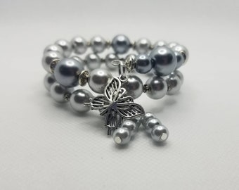 Unitarian Universalist prayer beads, UU prayer bracelet, memory wire bracelet, wrap bracelet, multi-loop bracelet, beaded bracelet, prayer
