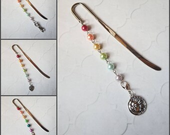 Rainbow bookmark, LGBT pride bookmarks, rainbow pride bookmarks, shepherd's hook bookmark, Mama bear bookmark, Love bookmark, gift for pride