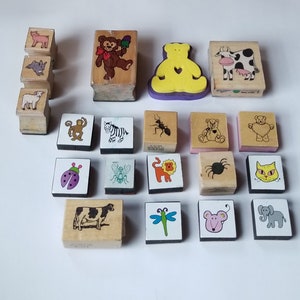 Rubber stamps, Animal rubber stamps, rubber stamps for crafts, rubber stamp lot, make your own greeting cards, great value, scrapbooking