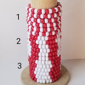 Candy Cane Kandi bracelets, mixed bead bracelets, friendship bracelets,  bracelets, fashion bracelets, Holiday Candy Cane bracelets