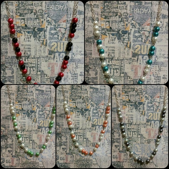 SCREW TRUMP necklace, Screw Trump Morse code necklace, Morse code necklace, silver tone, glass pearls, Anti-Trump jewelry, choice of five