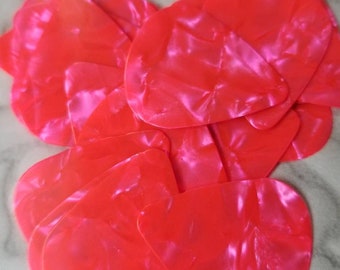 Plettri per chitarra Destash, plettri, plettri per chitarra color perla, rosa shocking scuro, plettri per chitarra Destash, plettri generici, lucidi o non così lucidi x 20 o 50
