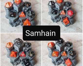Samhain 16mm dnd dice sets, Halloween dnd dice sets, Sabbat themed dnd dice, themed hand picked dnd dice, curated set, polyhedral dice