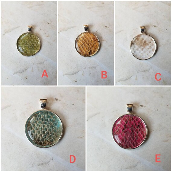 Snake shed jewelry, snake shed pendant, snakeskin necklace, cruelty free snake shed jewelry, snake shed behind glass or silicone,unique gift