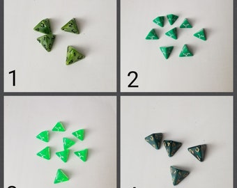 Individual d4 die, ONE single d4 dnd die, polyhedral gaming dice, DnD dice, RPG dice, D and D dice, spare dice, spare d4 dice,  extra d4 die