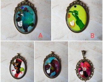 Alcohol ink art jewelry, alcohol ink pendant, alcohol ink on glass, original art jewelry, alcohol ink pendant, alcohol ink necklace