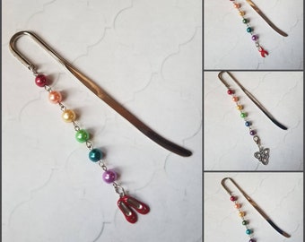 Rainbow bookmark, LGBT pride bookmarks, rainbow pride bookmarks, shepherd's hook bookmark, Mama bear bookmark, Love bookmark, gift for pride