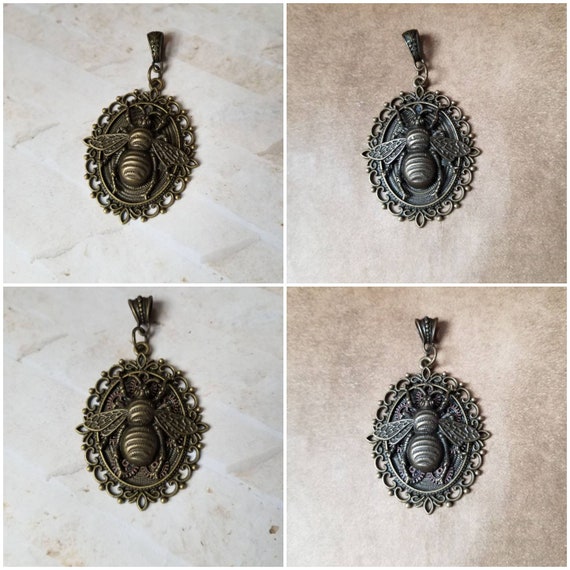 Bumblebee necklace, bee necklace, bronze bee pendant, Gothic jewelry, Victorian jewelry, fantasy necklace, cosplay jewelry, Steampunk bee