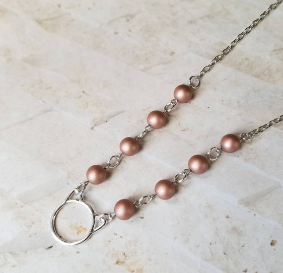 O ring day collar, gold satin glass, discreet day collar, symbolic jewelry, BDSM collar, submissive collar, stainless steel, cat ear o ring