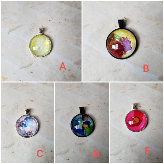 Alcohol ink art jewelry, alcohol ink pendant, alcohol ink on glass, original art jewelry, alcohol ink pendant, alcohol ink necklace