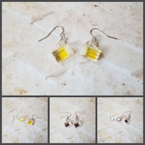 Whimsical earrings, kitschy earrings, ale earrings, beer mug earrings, beer earrings, stainless steel wires, beverage earrings,