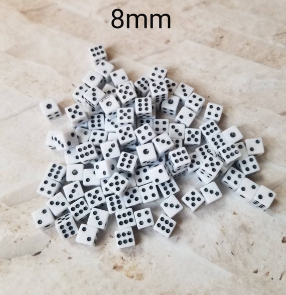 8mm d6 dnd dice, extra polyhedral gaming dice, DnD dice, RPG dice, D and D dice, spare die, spare d6 dice, sharp edge, 8mm dice