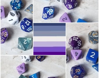 Butch Lesbian flag 16mm dnd dice, hand chosen, curated set of polyhedral gaming dice, DnD dice set, RPG dice, LGBTQ dice,  Butch pride