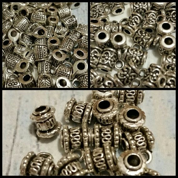 Destash, bails, silver-toned metal jewelry bails x 20, three styles